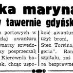 Bójka marynarzy w tawernie gdyńskiej // Dzień Dobry. – 1937, nr 191, s. 8