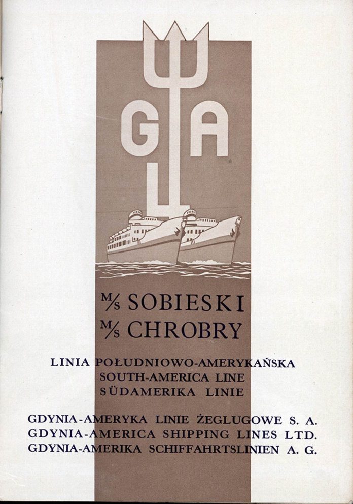 M/S SOBIESKI M/S CHROBRY Linia południowo-amerykańska Gdynia - Ameryka Linie Żeglugowe S.A.