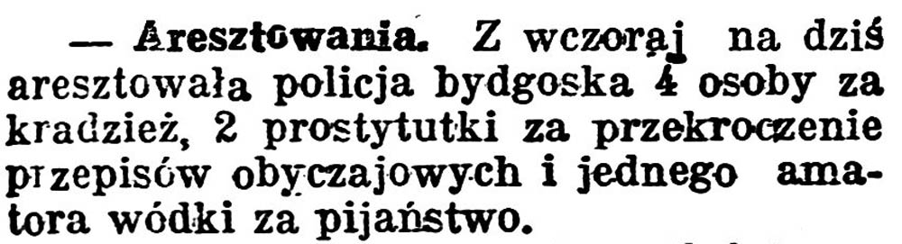 Aresztowania // Gazeta Pomorska. - 1924, nr 31, s. 5